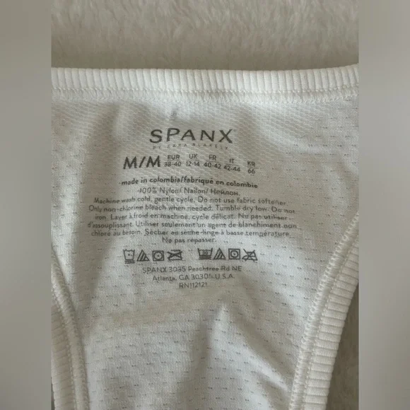SPANX Racerback Tank White Size M - Picture 5 of 9